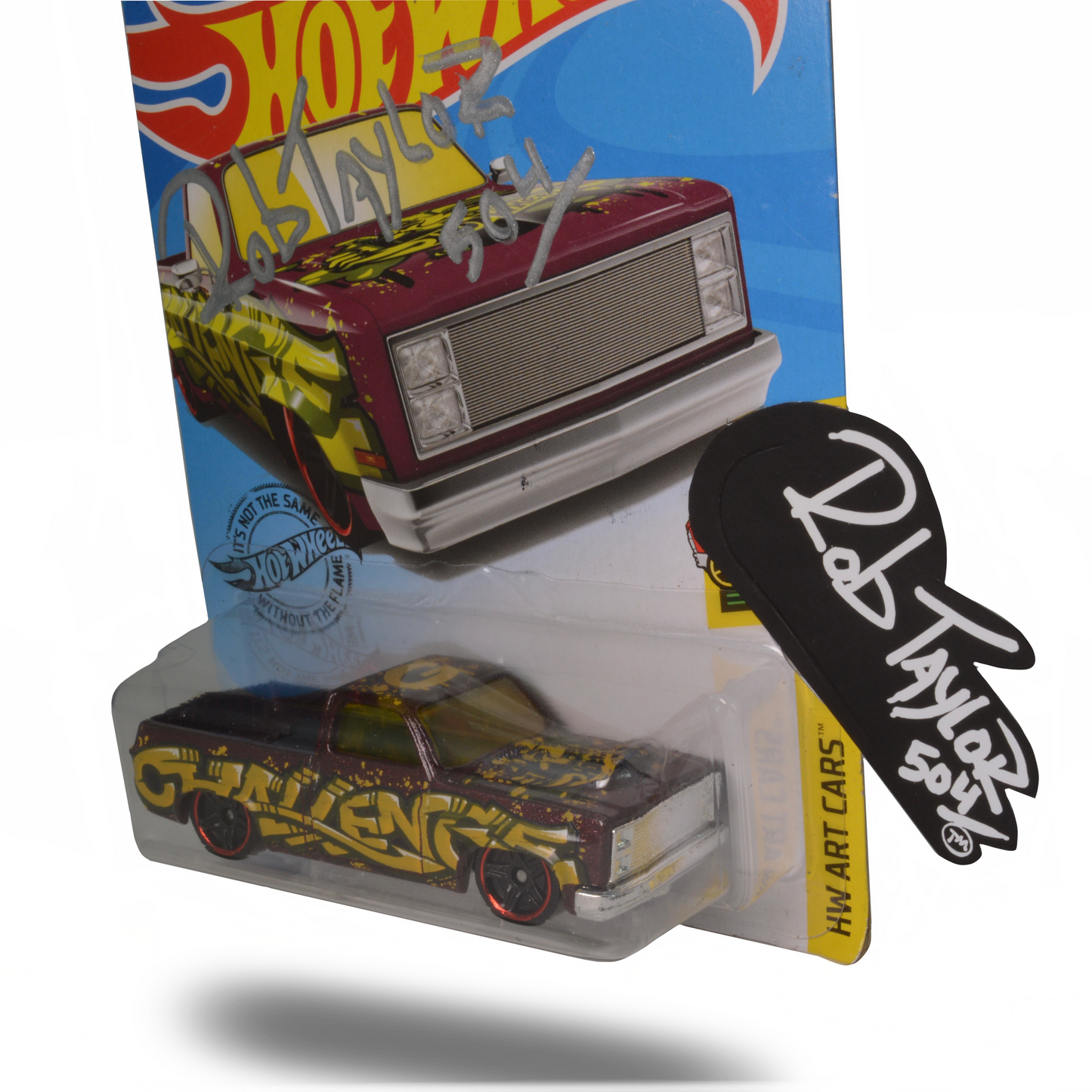 Autographed GRAFFITI CHEVY C10 HOTWHEELS 1:64 SCALE CAR