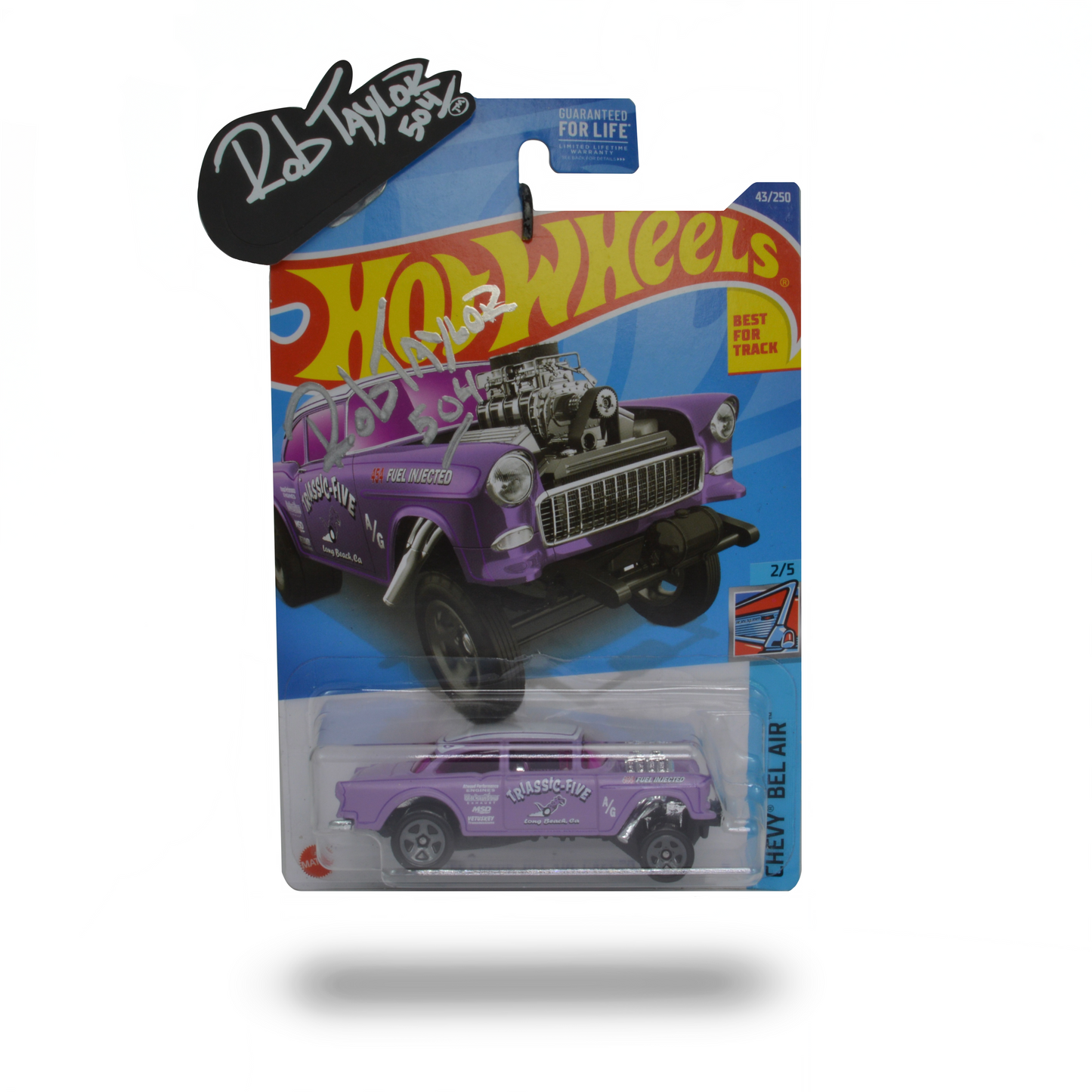 AUTOGRAPHED 1955 CHEVY GASSER 1:64 SCALE CAR