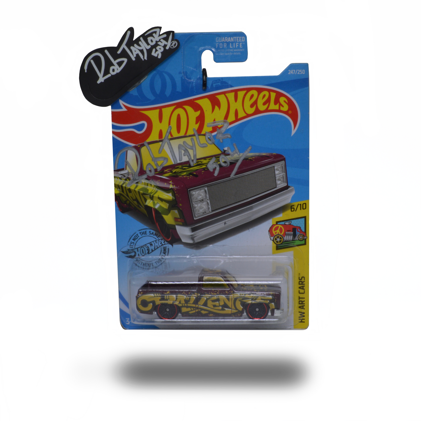 Autographed GRAFFITI CHEVY C10  HOTWHEELS 1:64 SCALE CAR