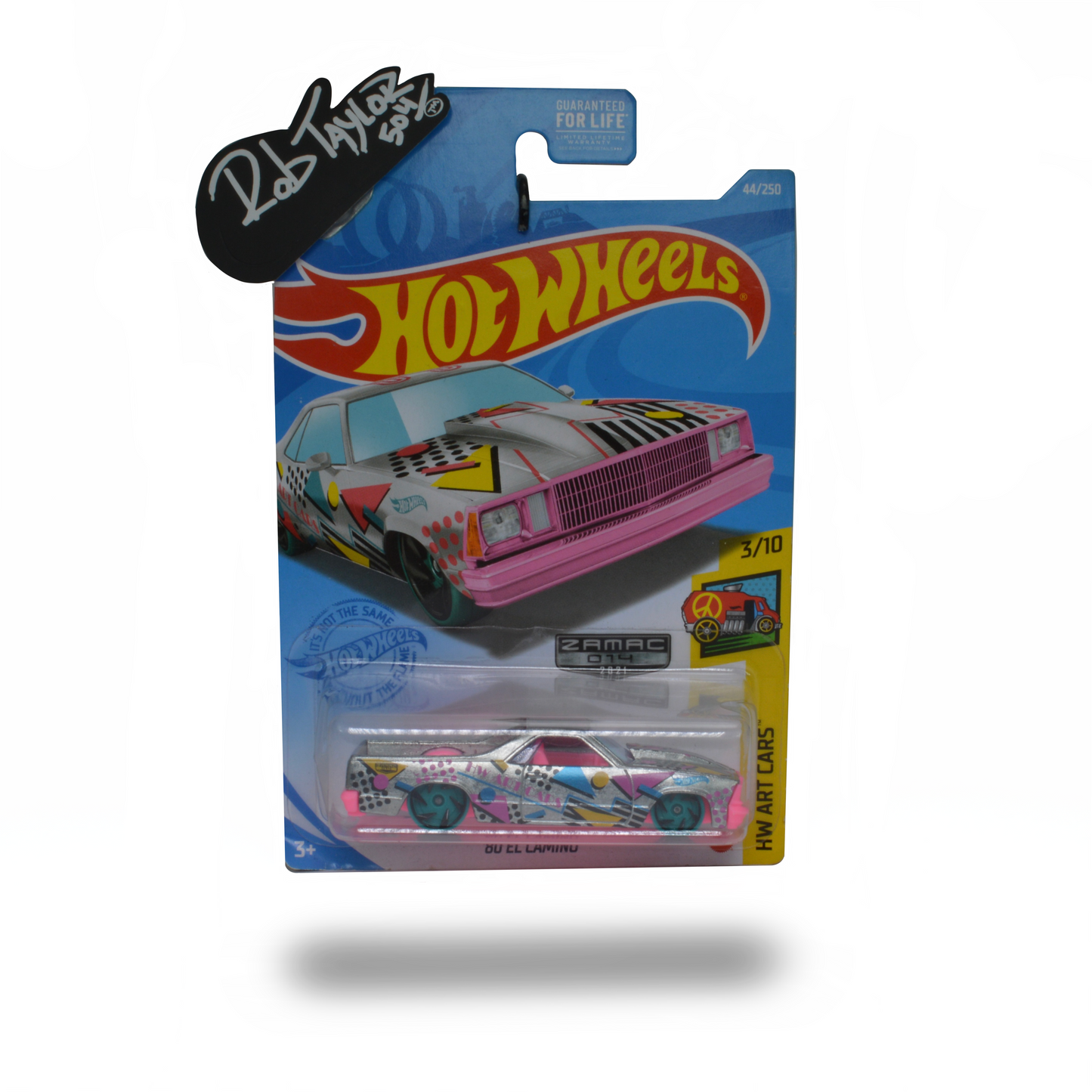 PINK & SILVER EL CAMINO HOTWHEELS 1:64 SCALE CAR