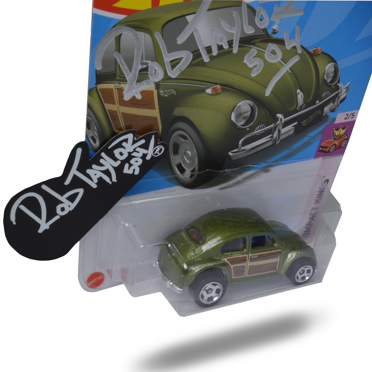 AUTOGRAPHED VW BUG 1:64 SCALE CAR