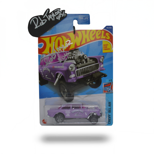 AUTOGRAPHED  1955 CHEVY GASSER 1:64 SCALE CAR