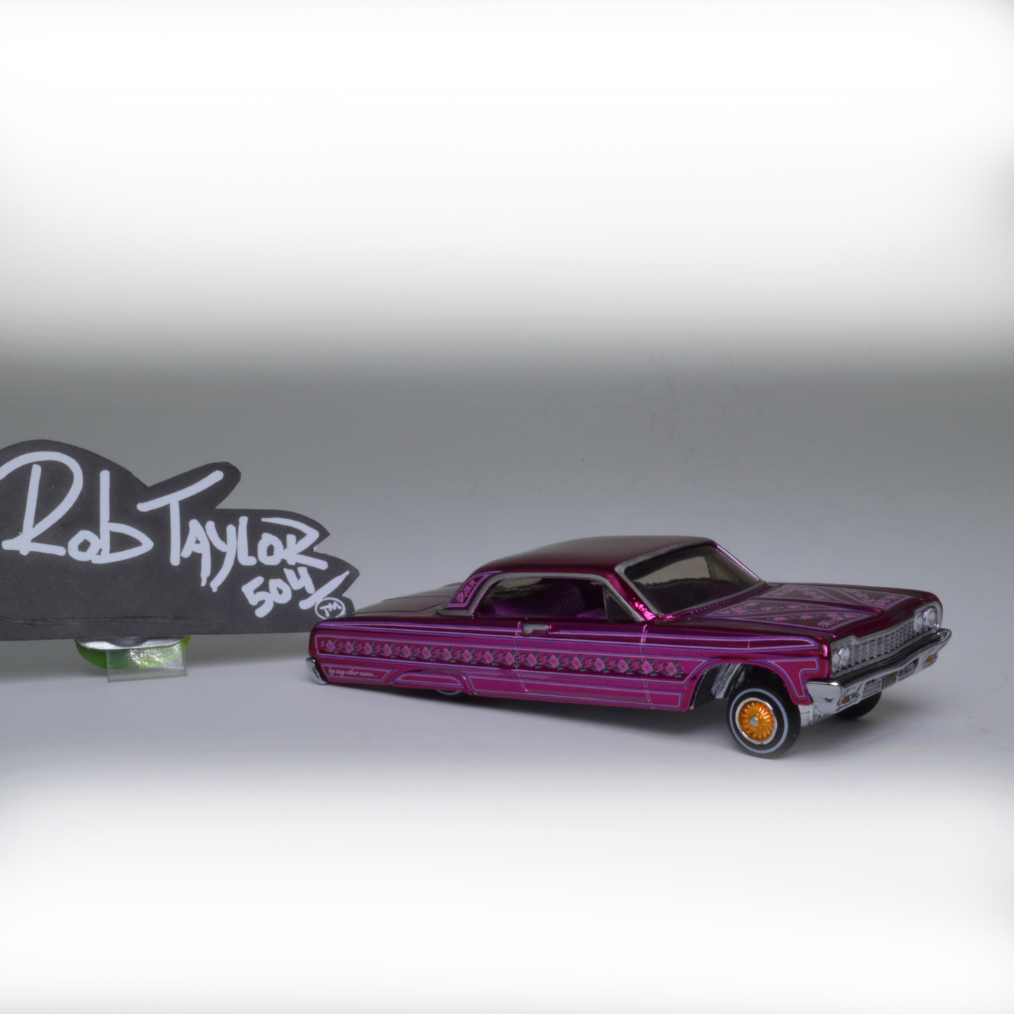 REDLINE CLUB HOTWHEELS PINK 1964 IMPALA LOWRIDER 1:64 SCALE