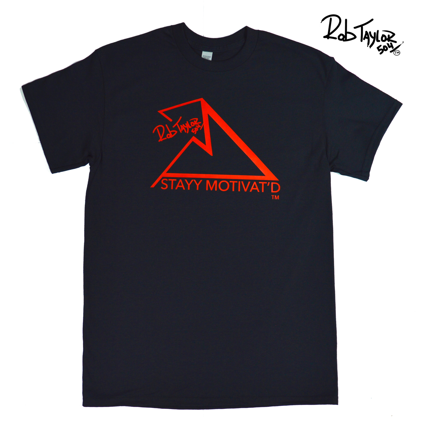 RobTaylor504 “STAYY MOTIVAT’D MOUNTAIN” Shirt Black/Red