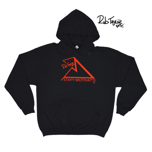 RobTaylor504 “STAYY MOTIVAT’D MOUNTAIN” Hoodie Black/Red