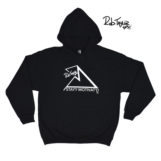 RobTaylor504 “STAYY MOTIVAT’D MOUNTAIN” Hoodie Black/Silver