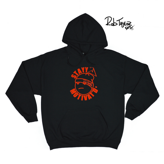 RobTaylor504 “STAYY MOTIVAT’D FACE” Hoodie Black/Red